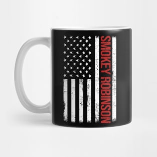 Graphic Smokey Robinson Proud Name US American Flag Birthday Gift Mug